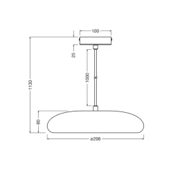 OSRAM Decor Plaster Pure -riippuvalo, kipsi, Ø 30 cm, E27