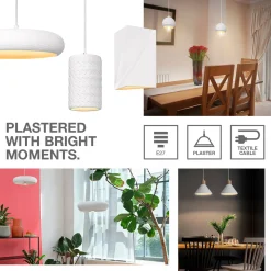 OSRAM Decor Plaster Pure -riippuvalo, kipsi, Ø 30 cm, E27