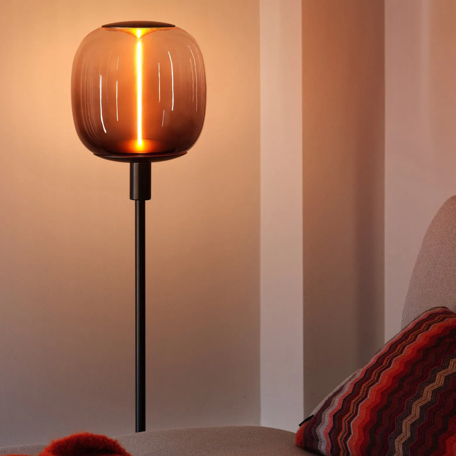 OSRAM DECOR STICK -lattiavalaisin, tummanharmaa, korkeus 78 cm, 1 x E27