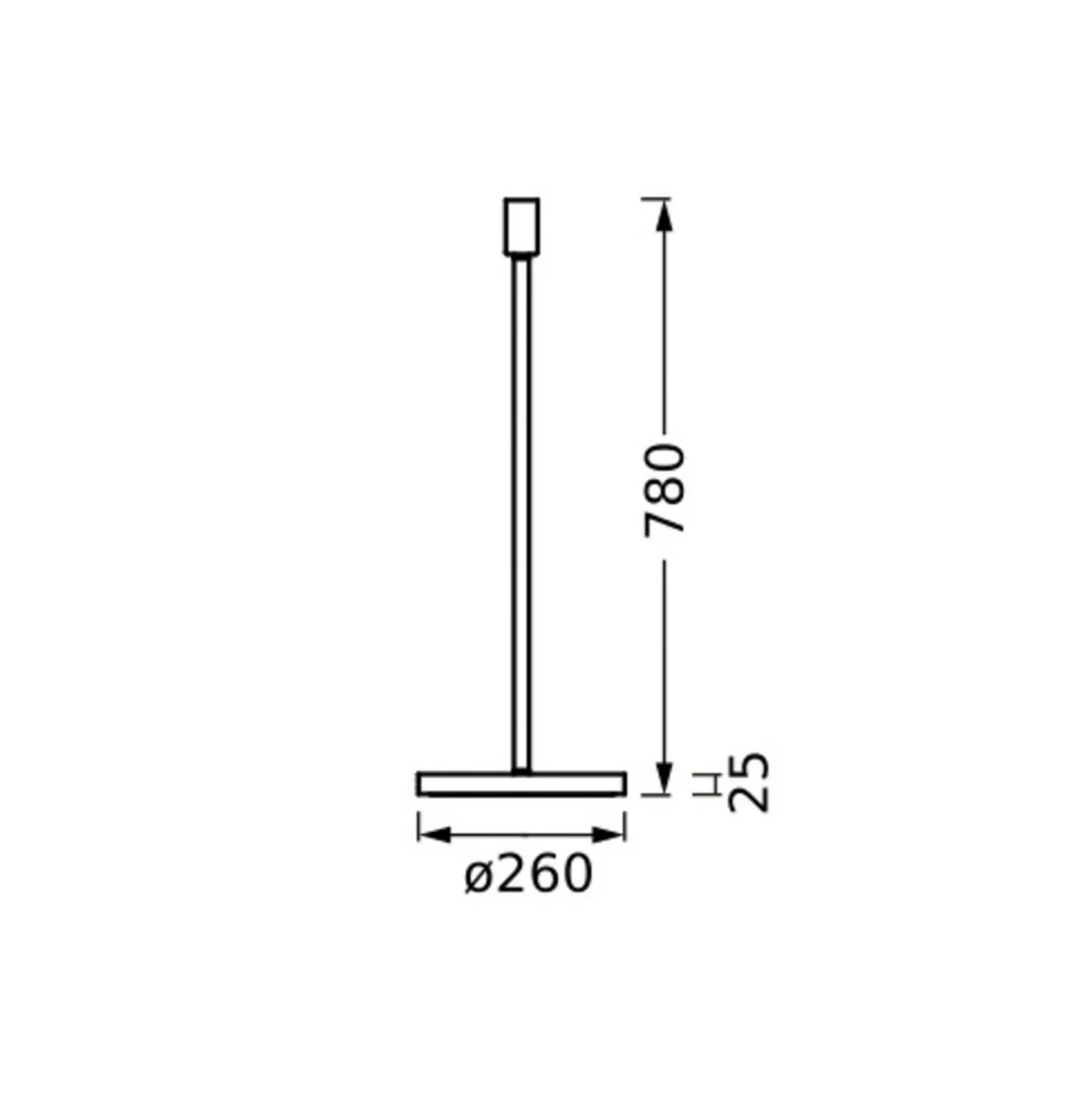 OSRAM DECOR STICK -lattiavalaisin, tummanharmaa, korkeus 78 cm, 1 x E27