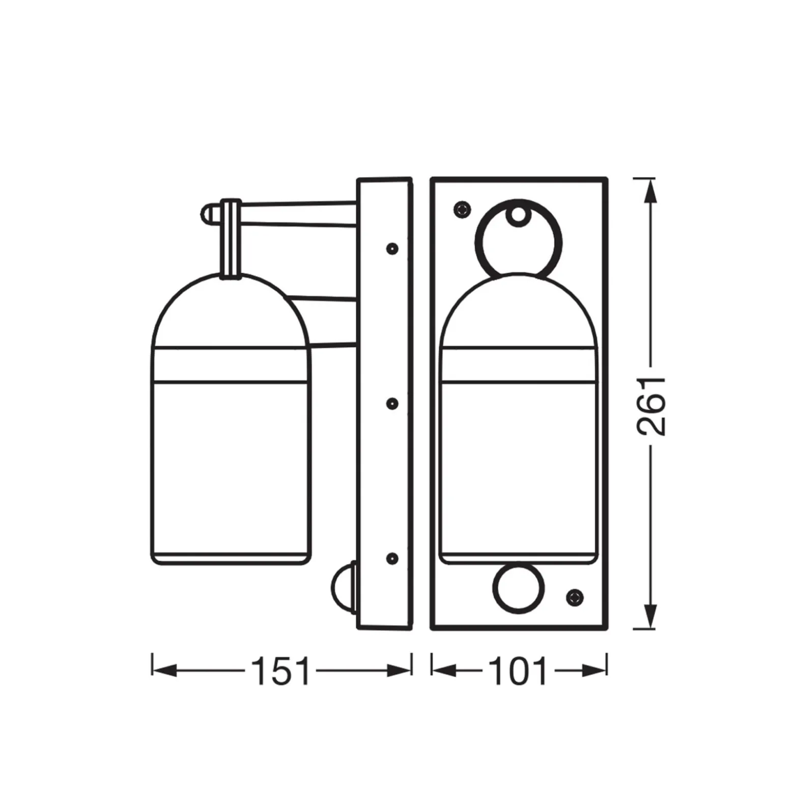 OSRAM ENDURA CLASSIC COWBELL -ulkoseinälamppu, harmaa, IP65