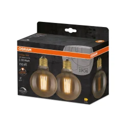 OSRAM 1906 E27 6,5 W LED G95 824 kultainen himmennettävä 2 kpl