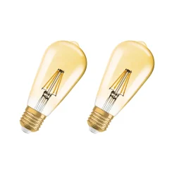 OSRAM 1906 E27 6,5 W LED ST64 824 kulta himmennettävä 2 kpl