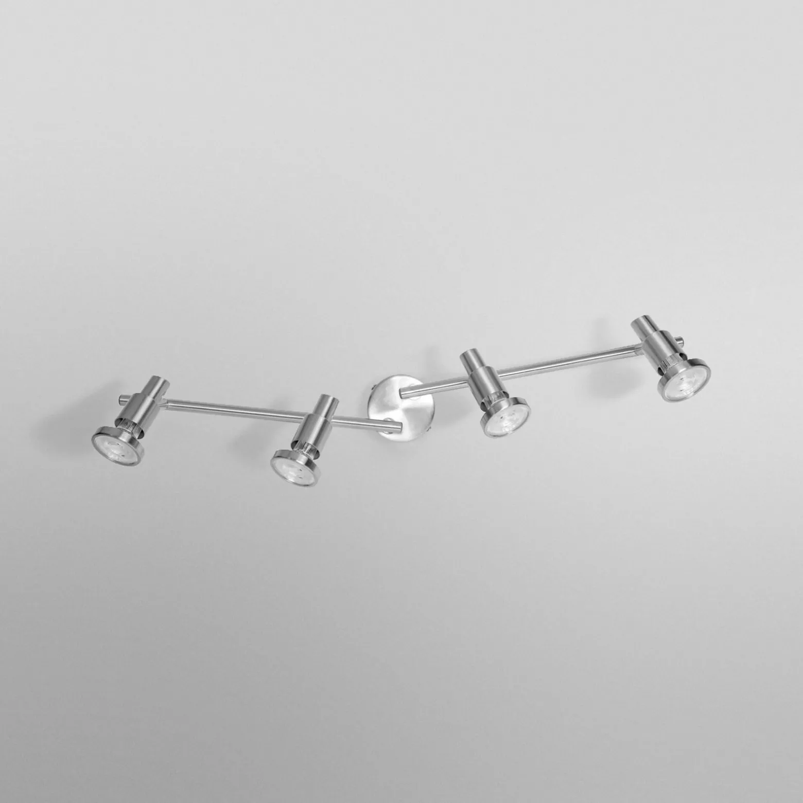 OSRAM kattokohdevalo, hopea, metalli 4-lamppuinen GU10-LED 2700 K