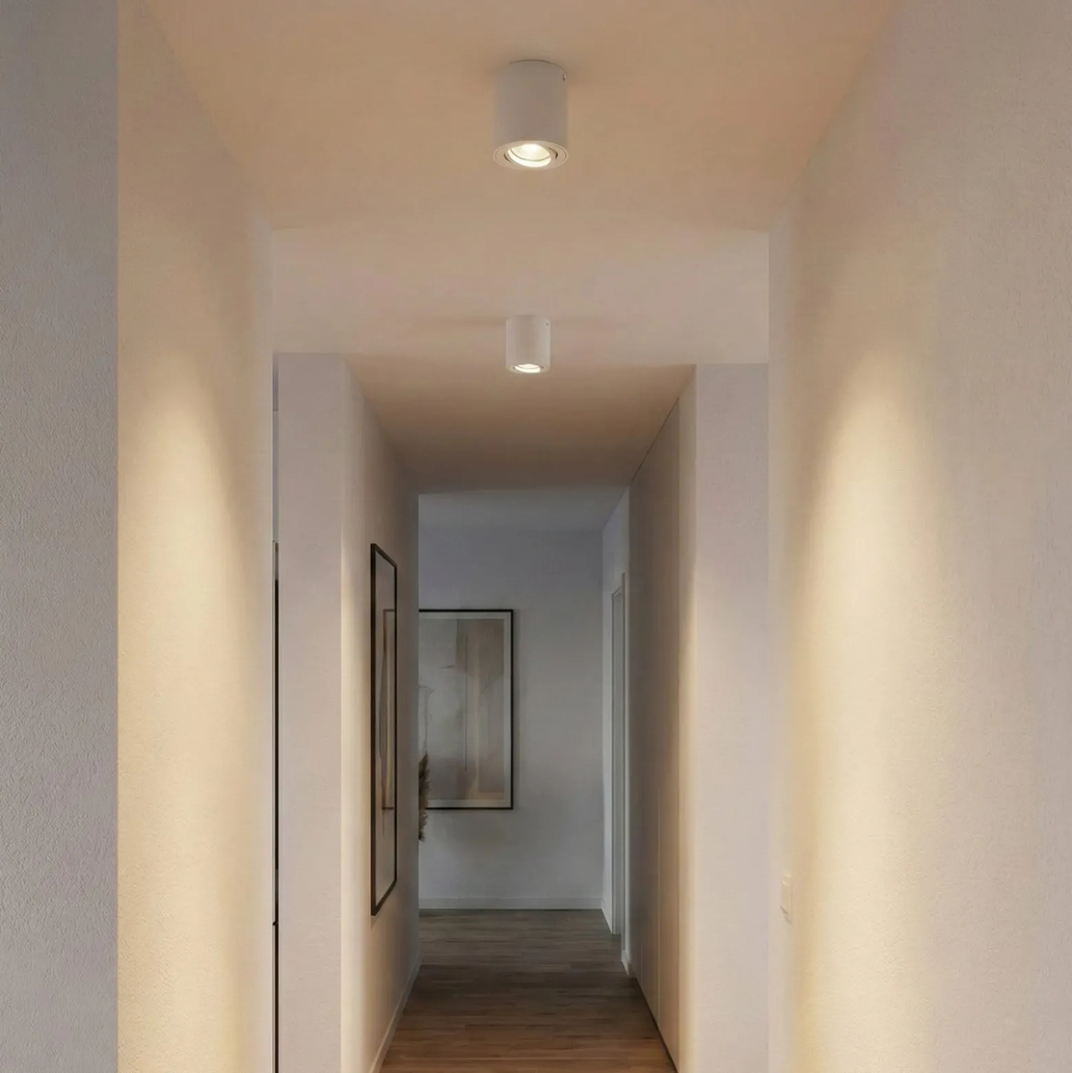 OSRAM kattokohdevalo ROUND, valkoinen, Ø 8 cm, metalli, GU10