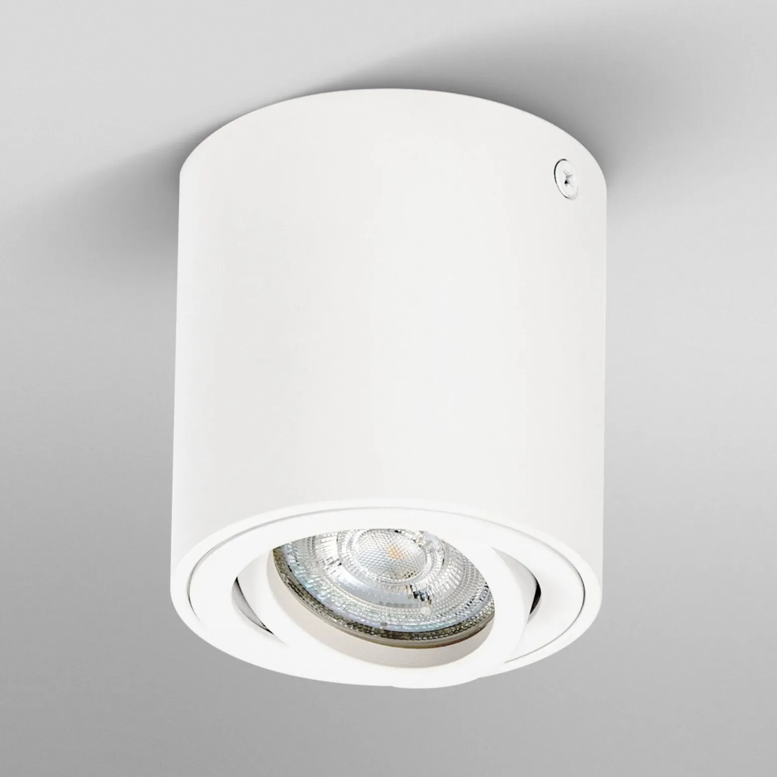OSRAM kattokohdevalo ROUND, valkoinen, Ø 8 cm, metalli, GU10