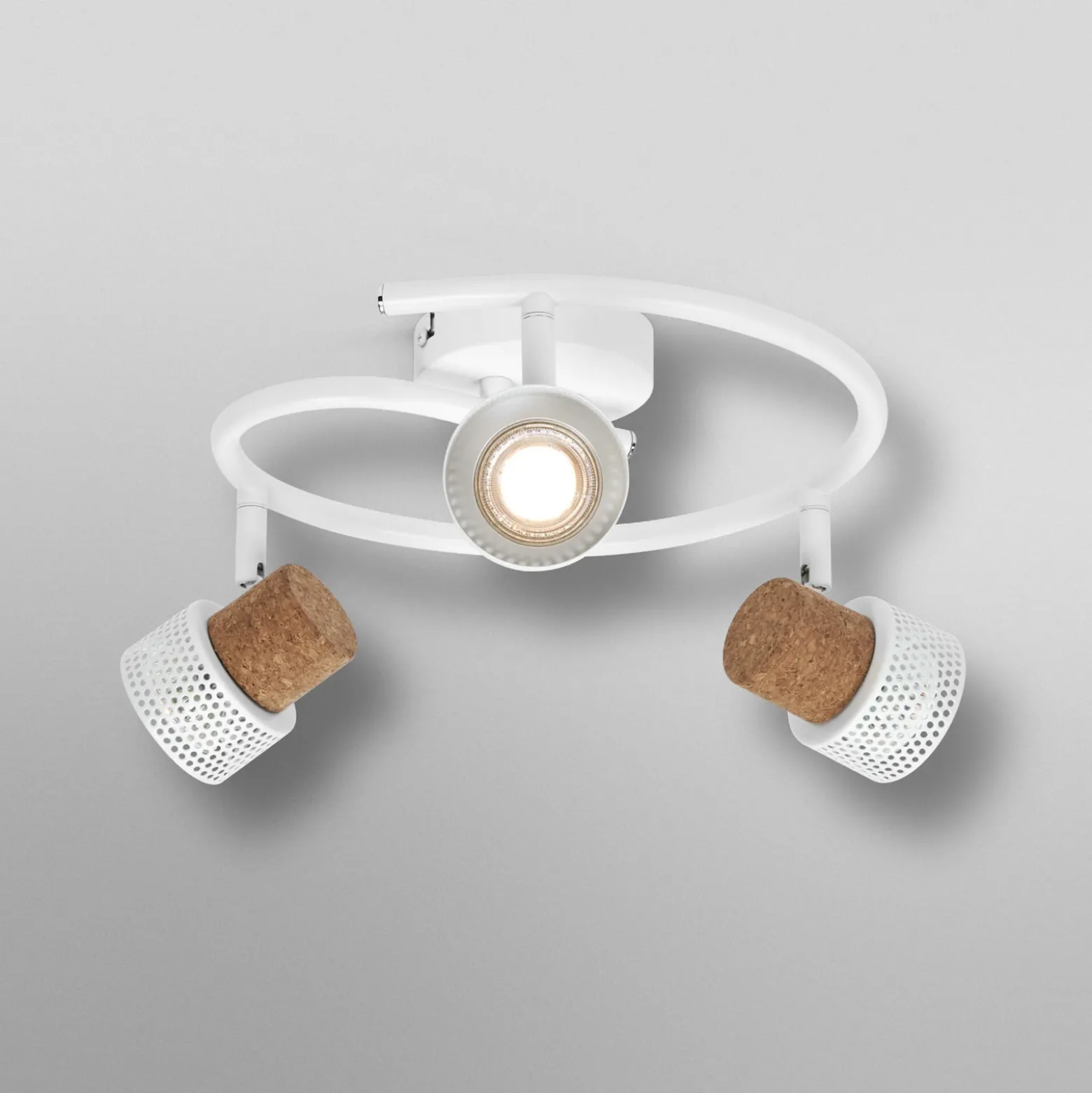 OSRAM kattospot CORK SPIRAL valkoinen 3-spotti GU10LED 927 himmennettävä