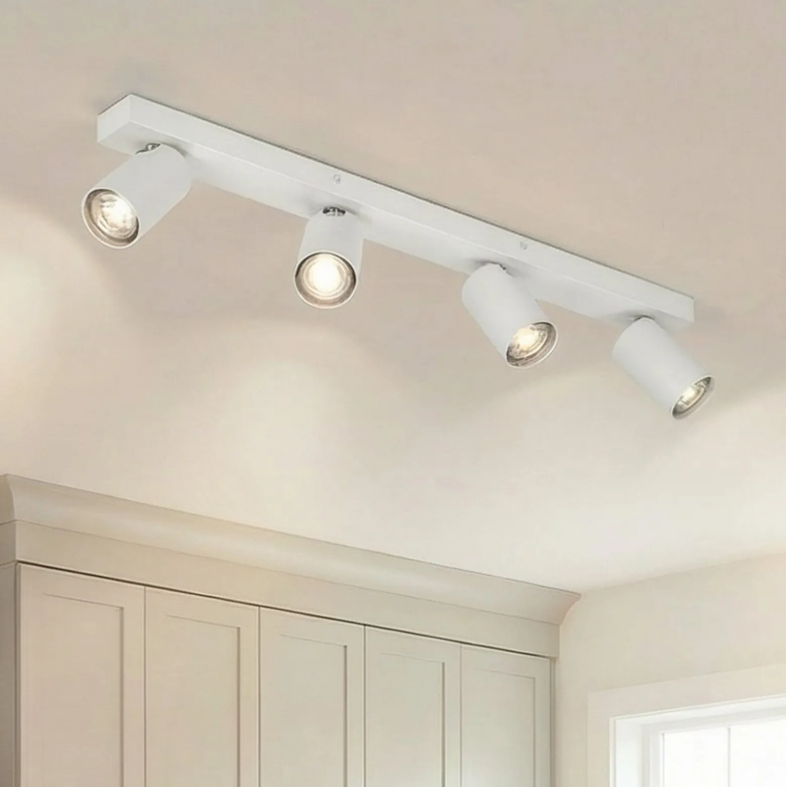 OSRAM kattospot OCTAGON, valkoinen, 4-lamppuinen, GU10-LED 927 himmennettävä