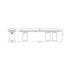 OSRAM kattospotti MERCURY, valkoinen, 3 spotti GU10-LED 927 himmennettävä