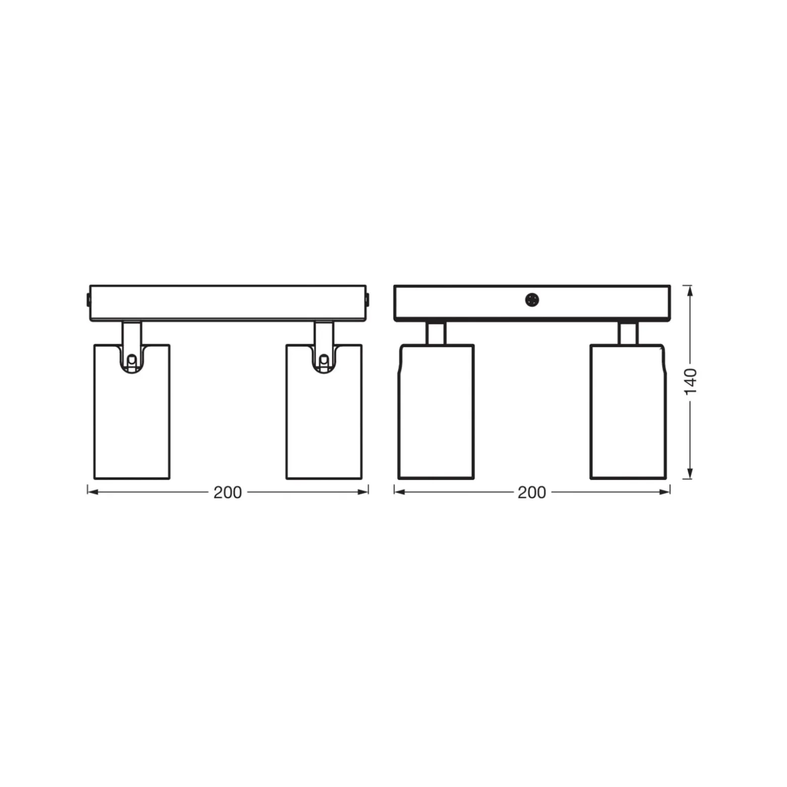 OSRAM kattospotti OCTAGON PLATE, valkoinen, 4-lamppuinen, GU10-LED, 927
