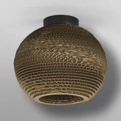 OSRAM kattovalaisin BALL, ruskea, Ø 26 cm, aaltopahvi, E27
