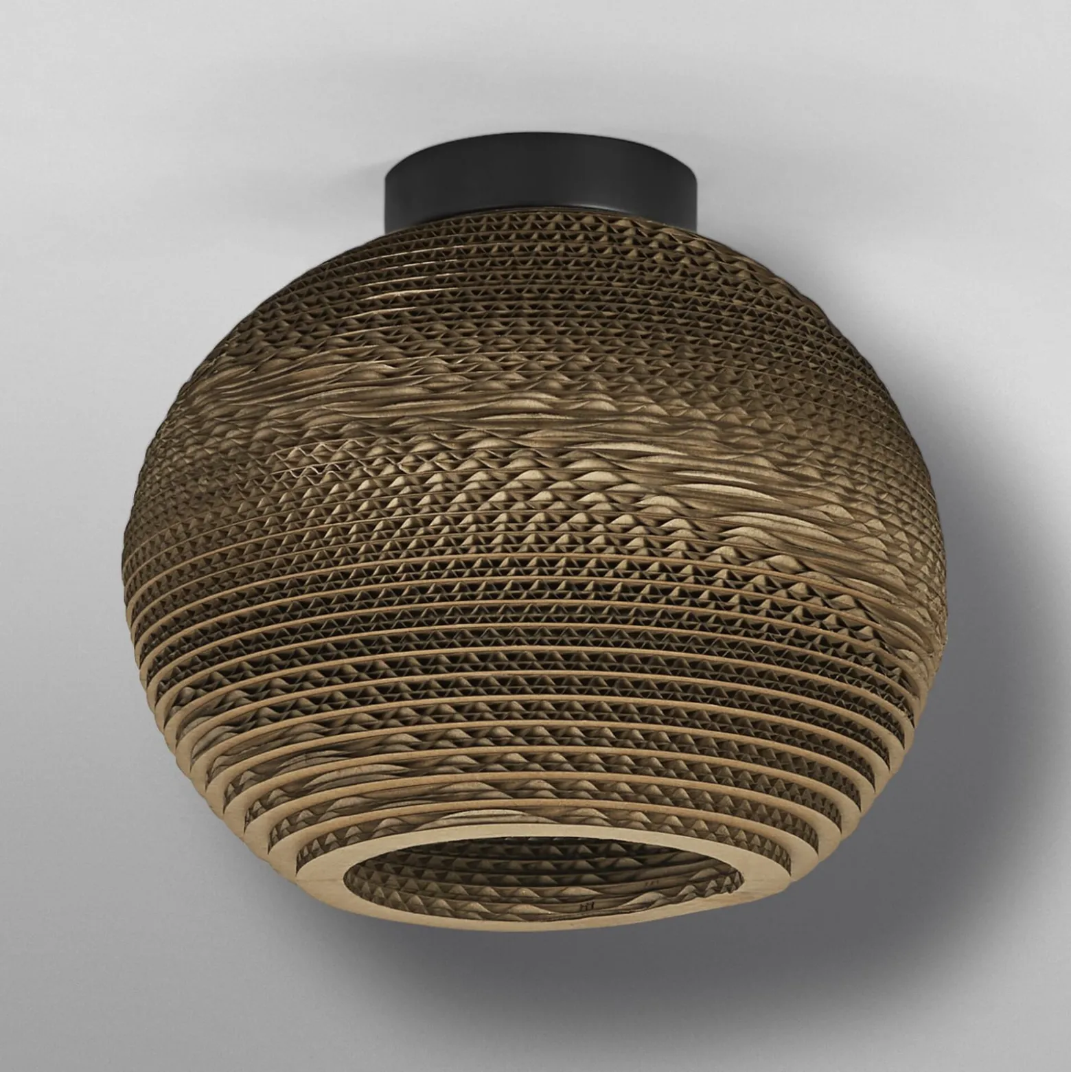 OSRAM kattovalaisin BALL, ruskea, Ø 26 cm, aaltopahvi, E27