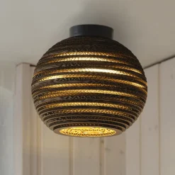 OSRAM kattovalaisin BALL, ruskea, Ø 26 cm, aaltopahvi, E27