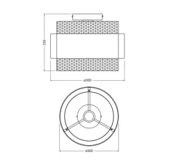 OSRAM kattovalaisin Decor Hornet, 1-lamppuinen, musta/kultainen