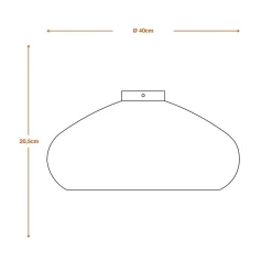 OSRAM kattovalaisin DROP, ruskea, Ø 40 cm, aaltopahvi, E27