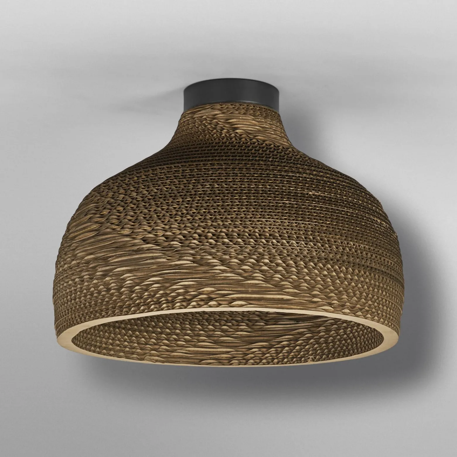 OSRAM kattovalaisin HAT, ruskea, Ø 36 cm, aaltopahvi, E27