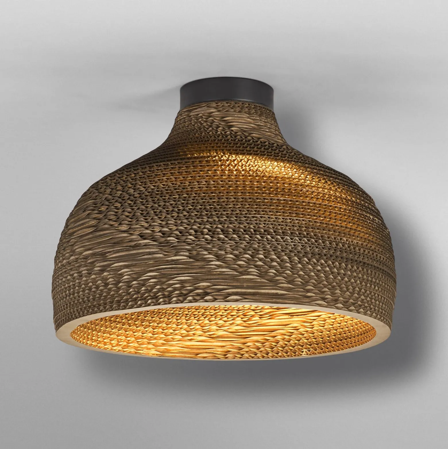 OSRAM kattovalaisin HAT, ruskea, Ø 36 cm, aaltopahvi, E27