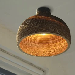OSRAM kattovalaisin HAT, ruskea, Ø 36 cm, aaltopahvi, E27