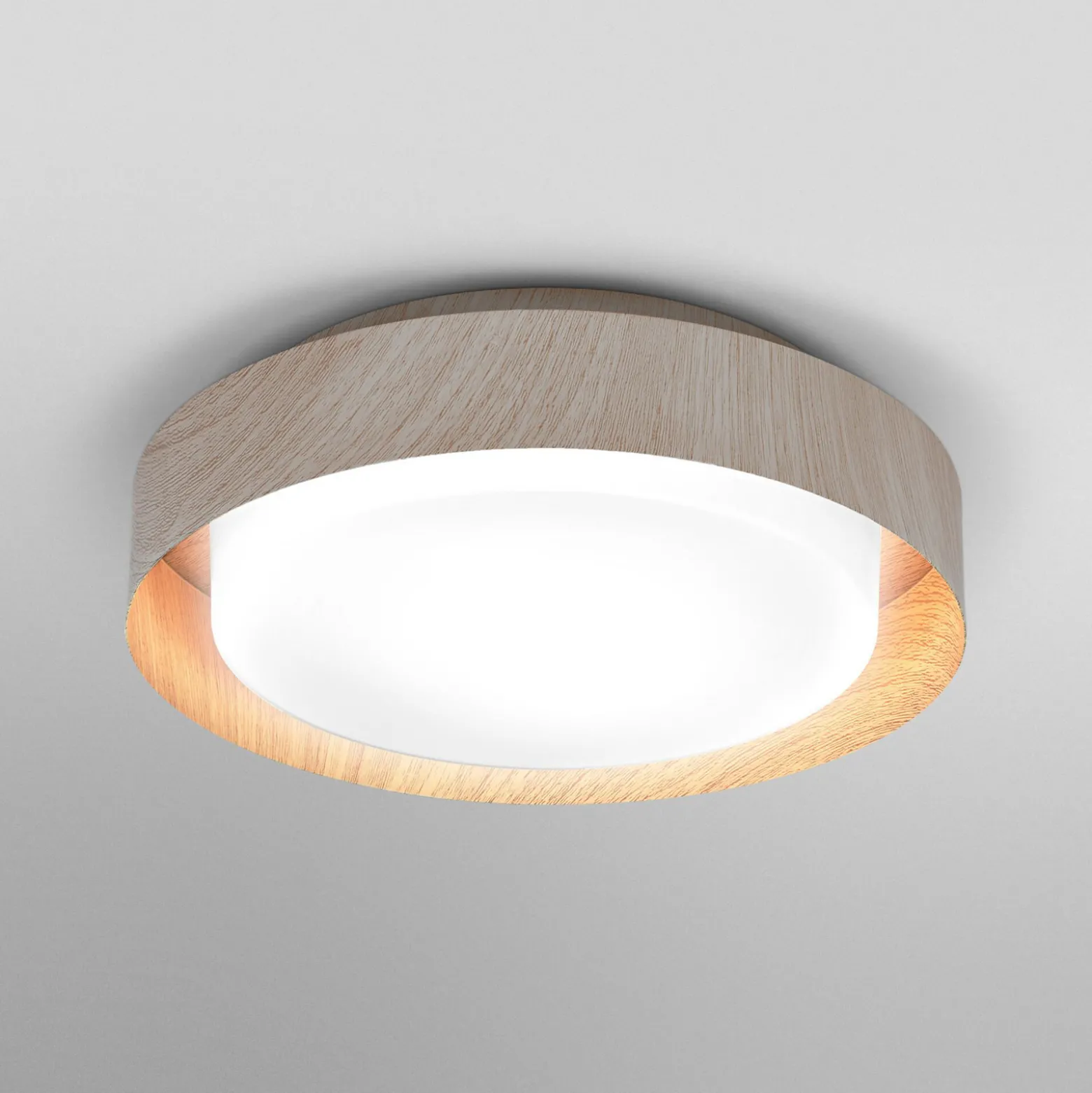 OSRAM kattovalaisin ORBIS MADRID, puu, Ø 29 cm, metalli/lasi