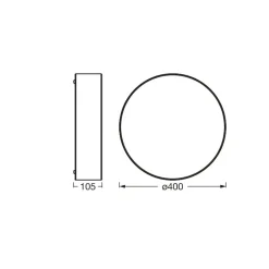 OSRAM kattovalaisin ORBIS PARIS, beige, Ø 40 cm, tekstiili, E27