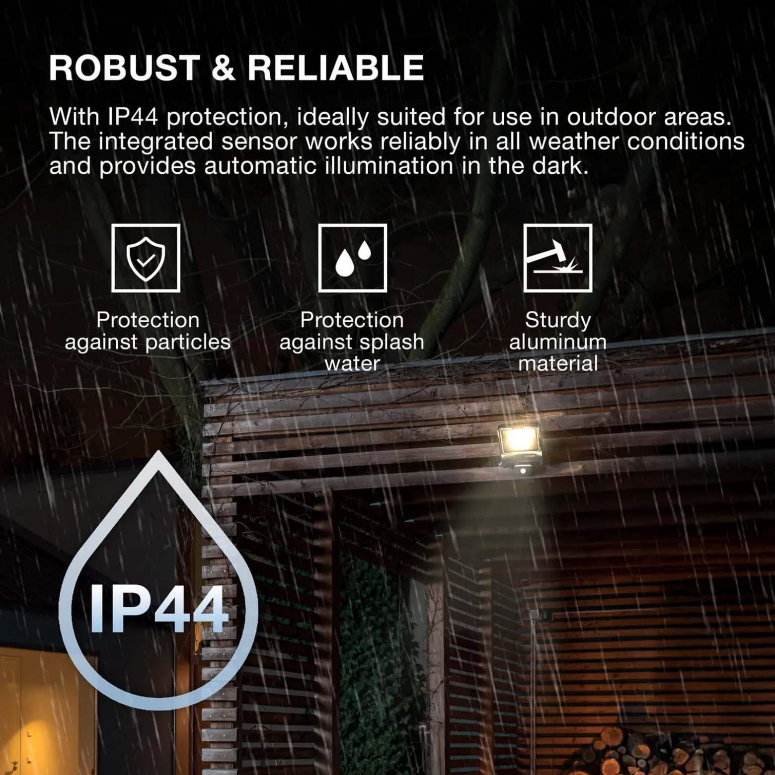OSRAM kohdevalaisin ENDURA FLOOD, harmaa, anturi 30 W 830 IP44