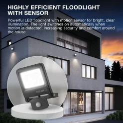 OSRAM kohdevalaisin ENDURA FLOOD, harmaa, anturi 30 W 830 IP44