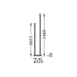 OSRAM lattiavalaisin DECOR STICK, beige, korkeus 146 cm, 2 x E27