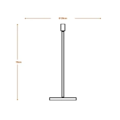 OSRAM lattiavalaisin DECOR STICK, beige, korkeus 78 cm, 1 x E27