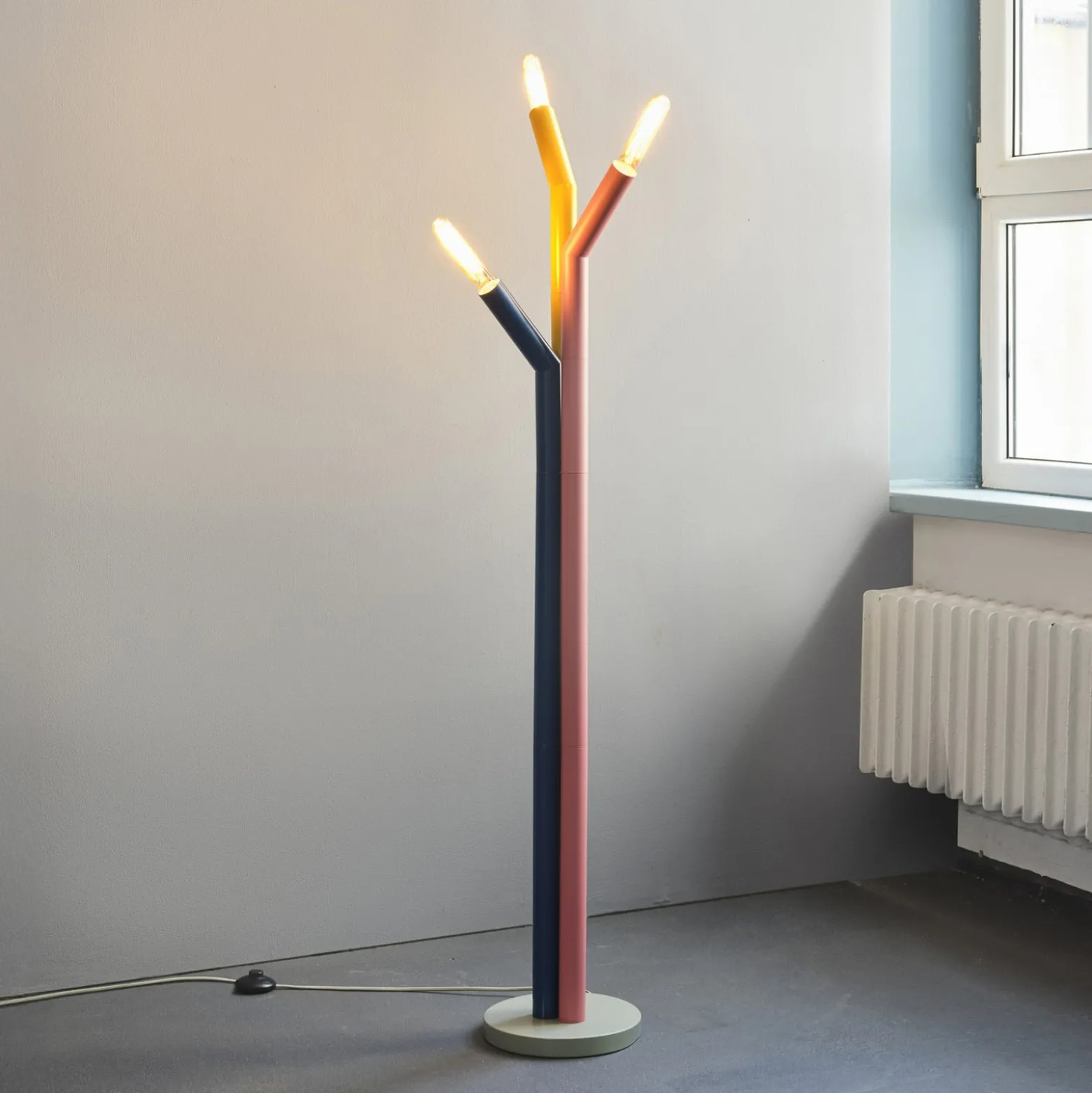 OSRAM lattiavalaisin Decor Straw, 3-lamppuinen, värikäs, teräs, E27