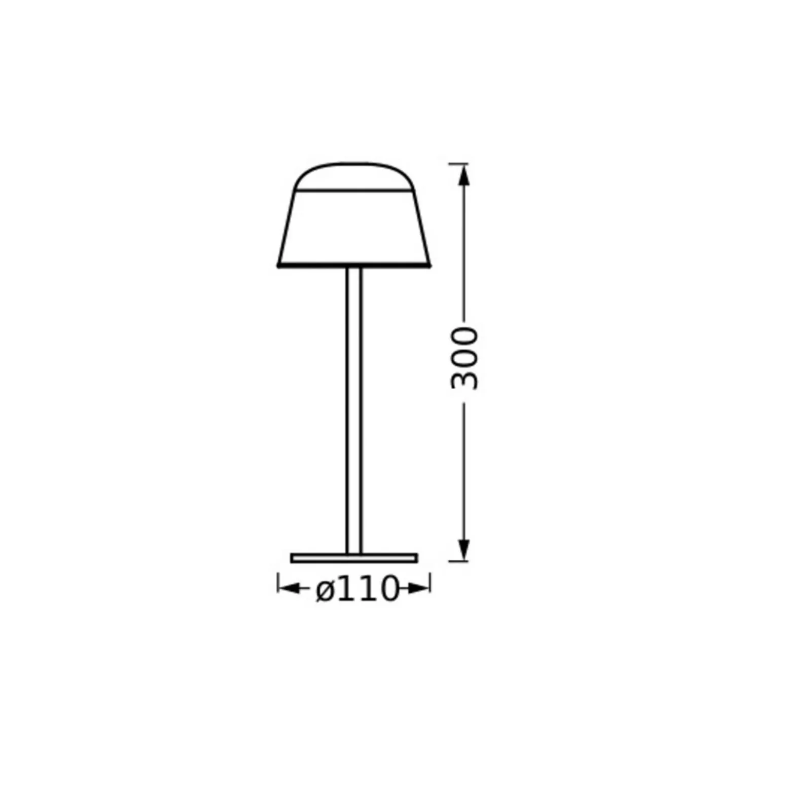 OSRAM LED-akkukäyttöinen pöytälamppu ENDURA STYLE, beige 30 cm IP44 CCT