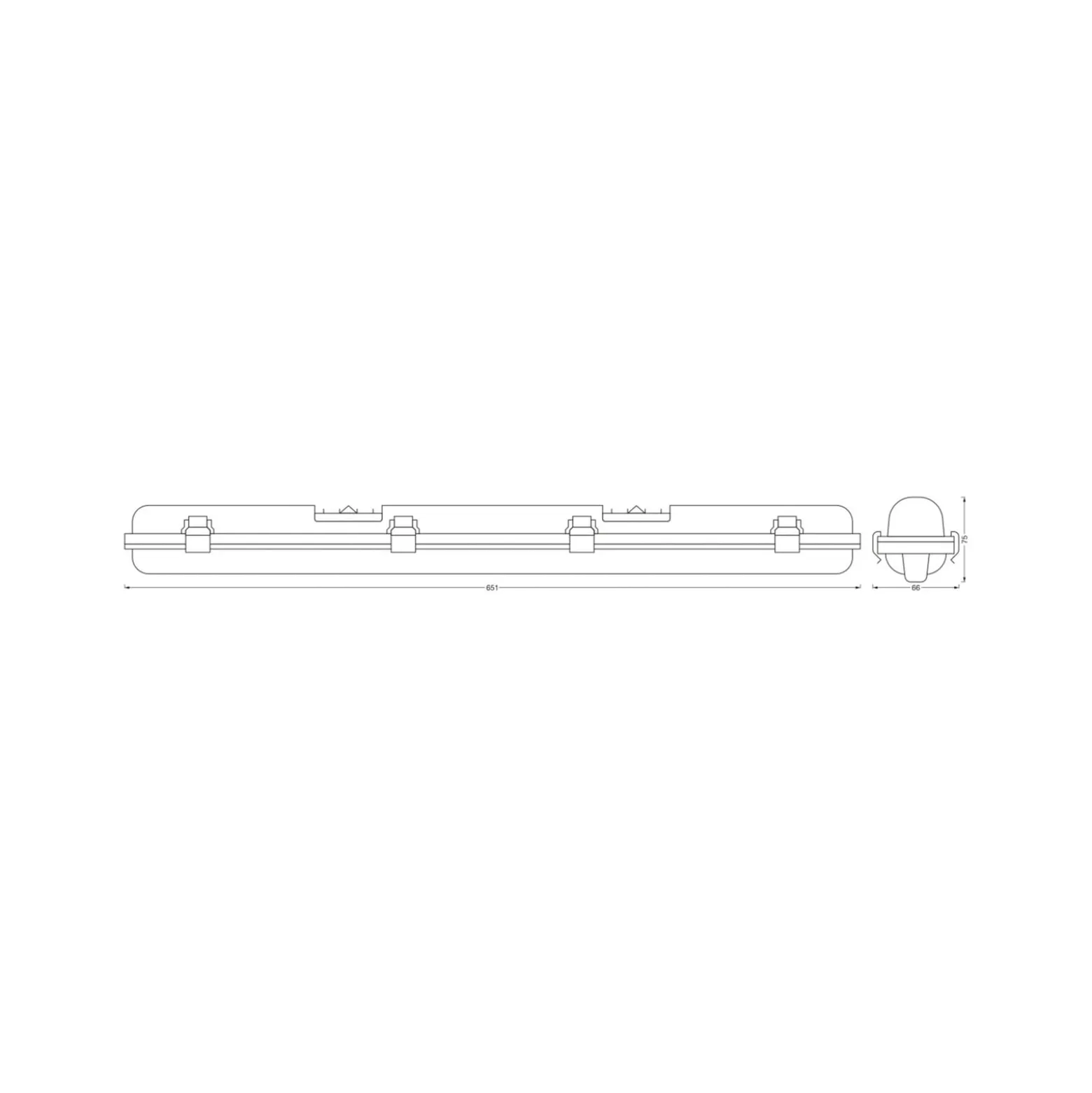 OSRAM LED-anturilla varustettu kosteiden tiloihin tarkoitettu lamppu SUBMARINE,