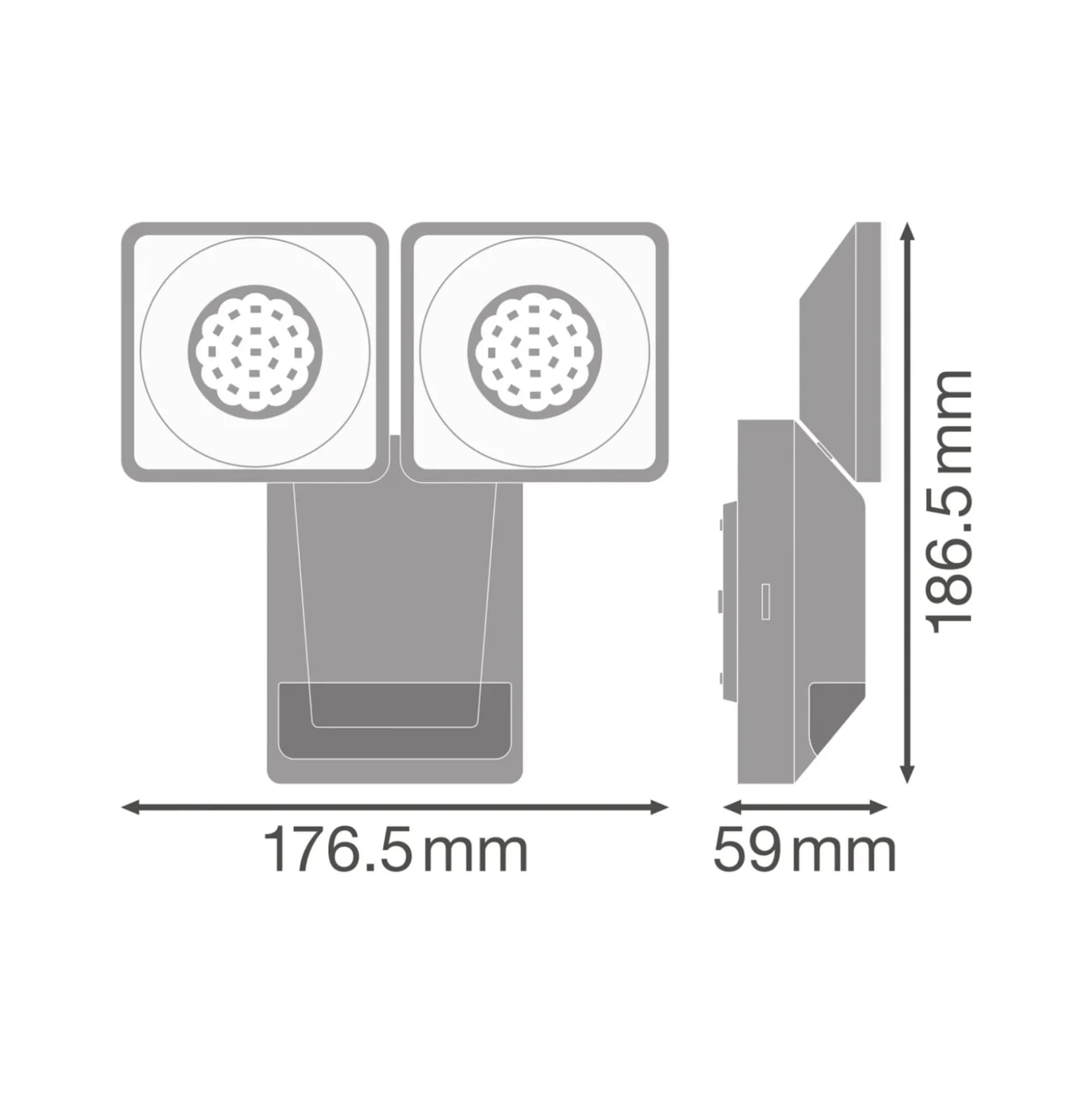 OSRAM LED-anturi ulkoseinävalaisin ENDURA PRO, harmaa, IP55