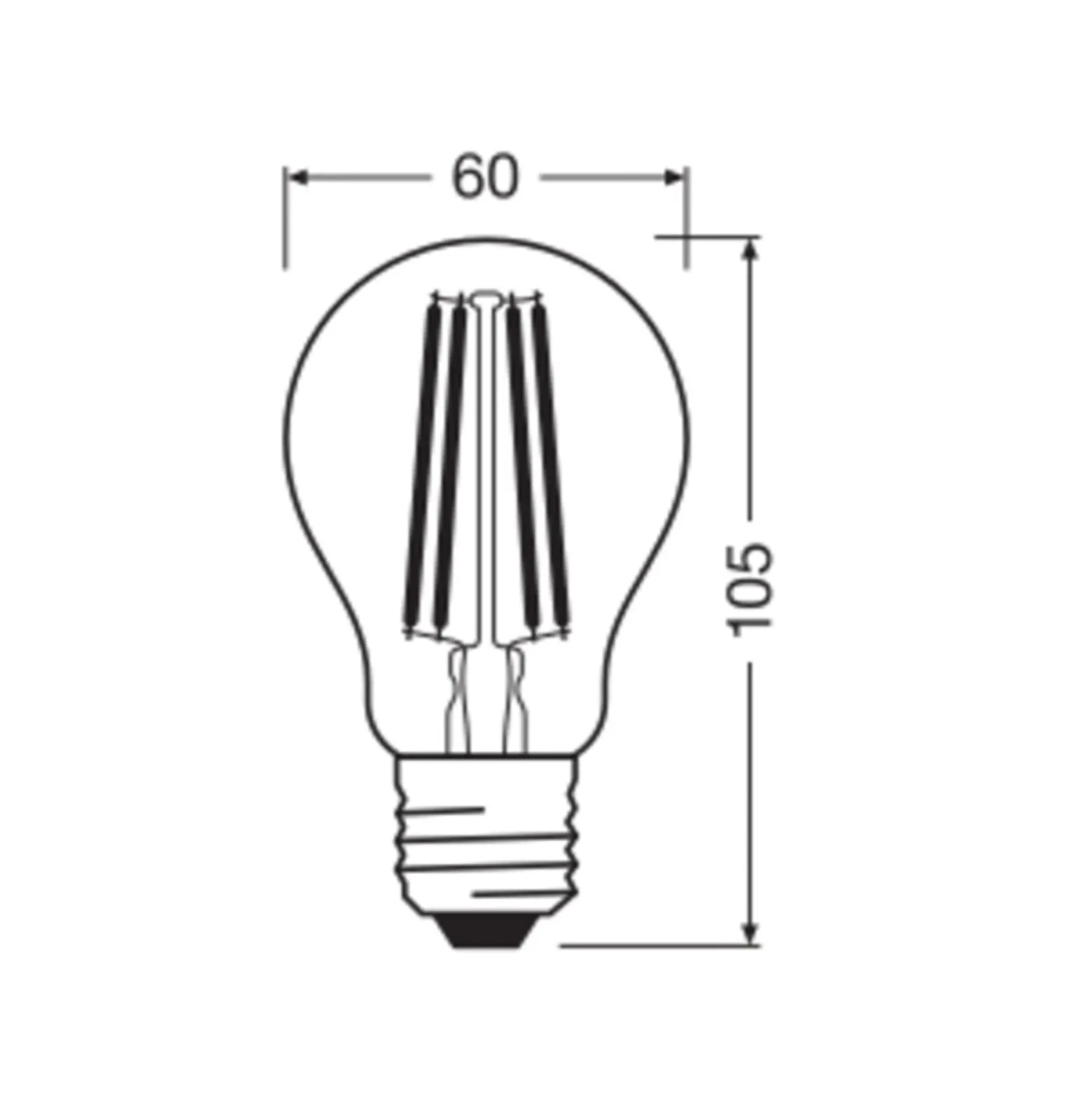 OSRAM LED Classic, hehkulamppu, E27, 2,2 W, 470 lm, 4000 K