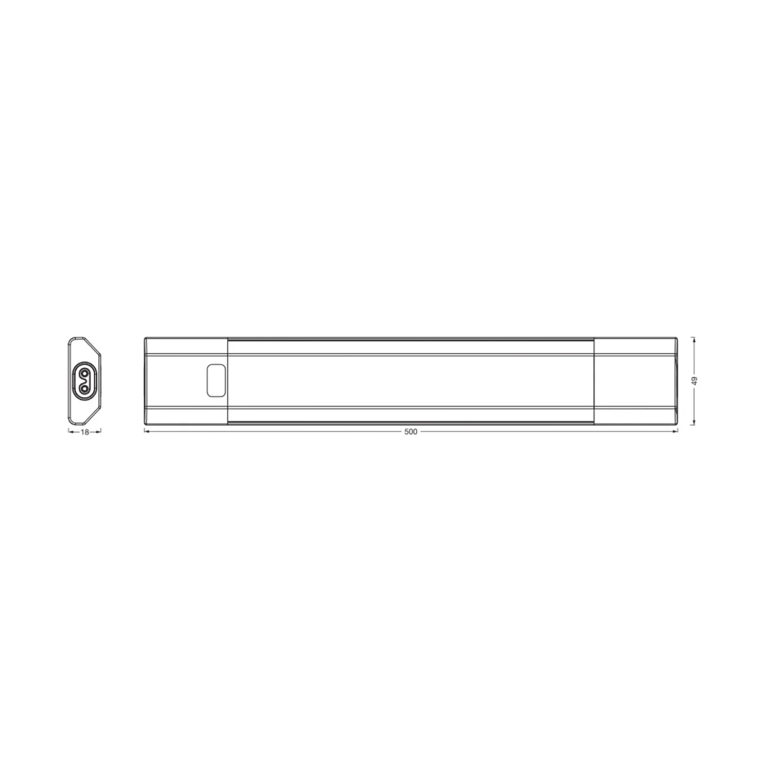 OSRAM LED-kaapinalusvalaisin Linear Edge Sensor RGBW 50 cm musta