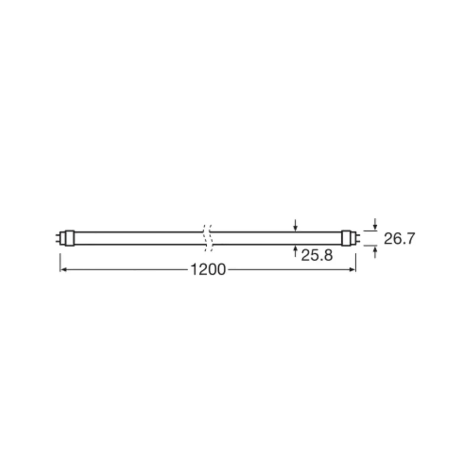 OSRAM LED-kasvilamppu T8 15W putki Fluora 2,500K 120cm 120cm