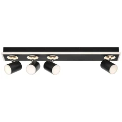 OSRAM LED-kattokohdevalo MARS CLICK-SELECT, 4 spotti, musta