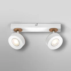 OSRAM LED-kattokohdevalo PLUTO, valkoinen, 2 metallista spotti 3 000 K