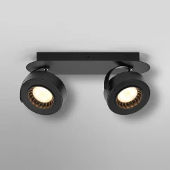 OSRAM LED-kattokohdevalo VENUS musta 2-lamppuinen metalli 3 000 K