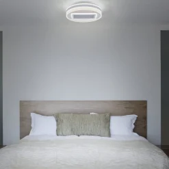 OSRAM LED-kattotuuletin GRILL, halkaisija 50 cm, valkoinen, kaukosäädin