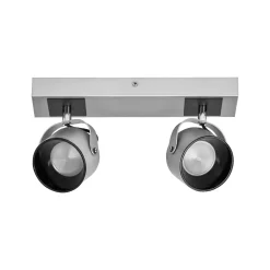 OSRAM LED-kattovalaisin Jupiter, 2-lamppuinen, hopea, metalli