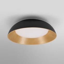 OSRAM LED-kattovalaisin ORBIS ALVA, musta/puukoriste, Ø 51 cm
