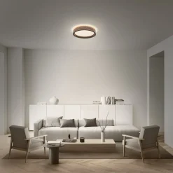 OSRAM LED-kattovalaisin ORBIS MARIANO puu/musta Ø 41 cm himmennettävä