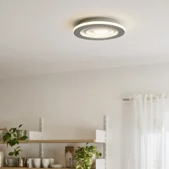 OSRAM LED-kattovalaisin ORBIS SPIRAL CENTRAL LIGHT, halkaisija 40 cm, harmaa