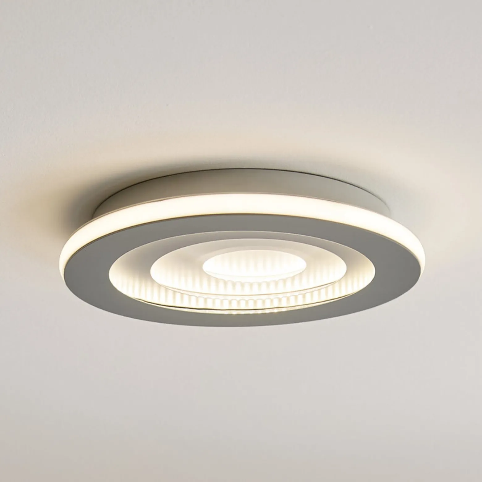 OSRAM LED-kattovalaisin ORBIS SPIRAL, halkaisija 37 cm, harmaa, clickdim