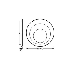 OSRAM LED-kattovalaisin ORBIS SPIRAL ROUND Ø 40 cm valkoinen ylös/alas
