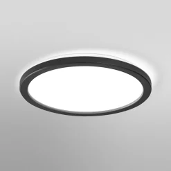 OSRAM LED-kattovalaisin ORBIS ULTRA SLIM, musta, Ø 24 cm himmennettävä