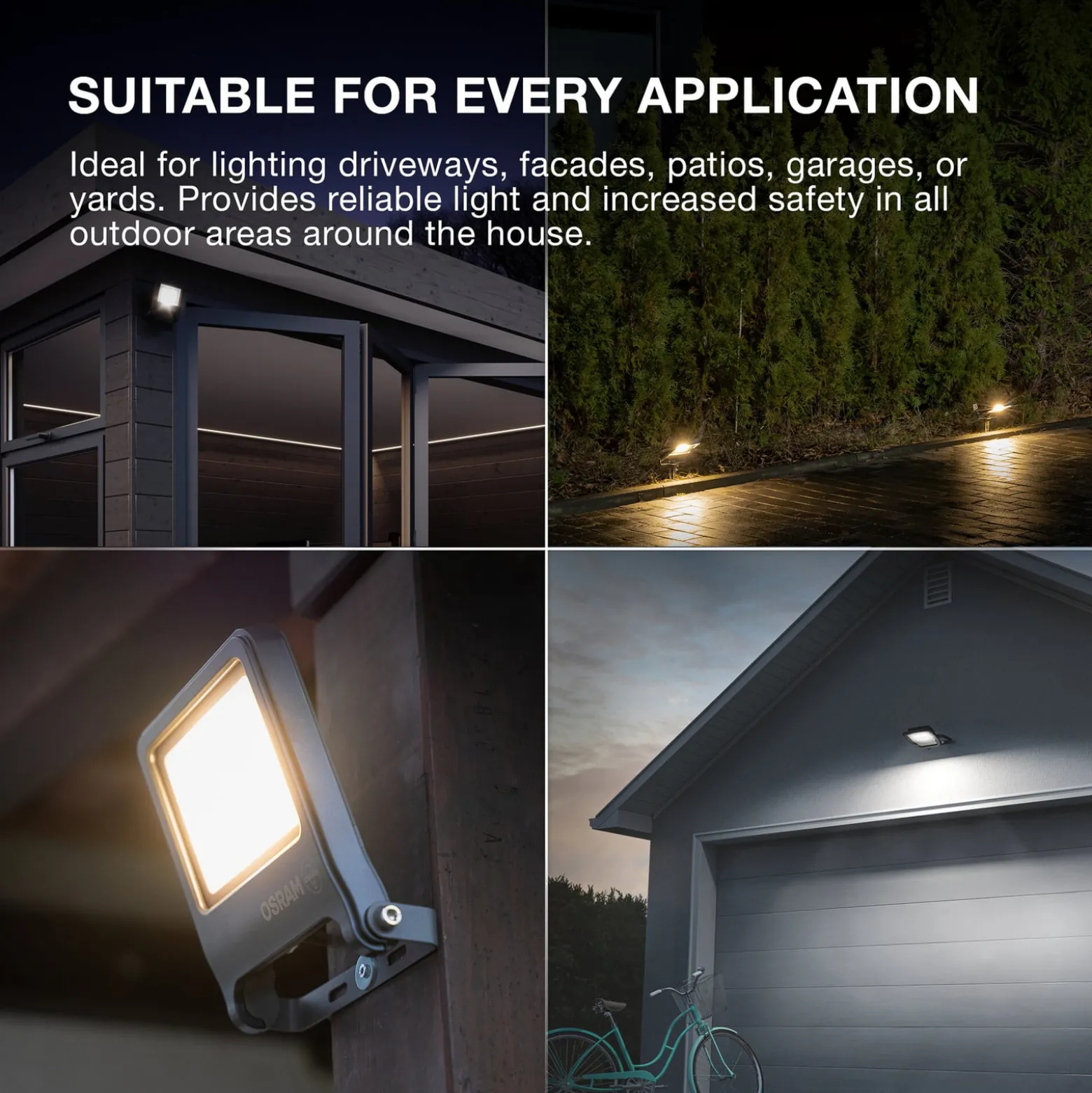 OSRAM LED-kohdevalaisin ulos ENDURA FLOOD, valkoinen 30 W 3 000 K IP65