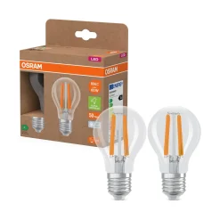 OSRAM LED-lamppu E27 3.8W hehkulanka 4,000K 806lm 2-pack 2-pack