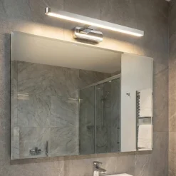 OSRAM LED-seinälamppu ORBIS DISC BAR, kromi, 40 cm, IP44, CCT