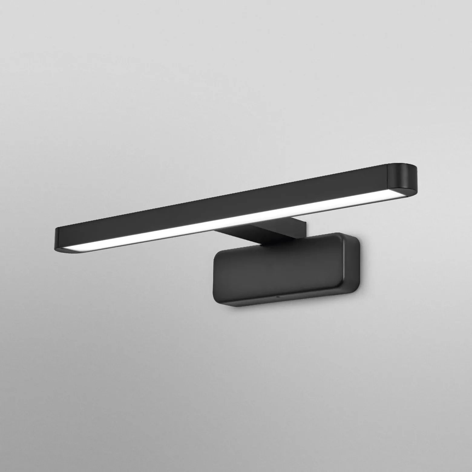 OSRAM LED-seinälamppu ORBIS DISC BAR, musta, 40 cm, IP44 CCT